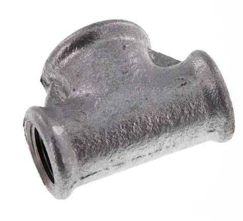 Rp 1/2'' x Rp 3/4'' T de hierro fundido galvanizado 25 Bar