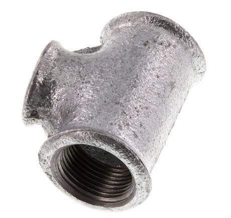 Rp 3/4'' x Rp 1/2'' Zinc plated Cast iron Tee 25 Bar [2 Pieces]