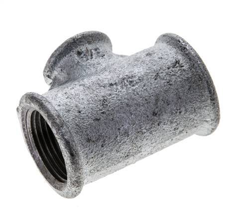 Rp 3/4'' x Rp 3/8'' Zinc plated Cast iron Tee 25 Bar [2 Pieces]