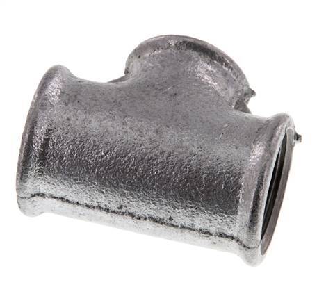 Rp 1'' x Rp 3/4'' Zinc plated Cast iron Tee 25 Bar [2 Pieces]
