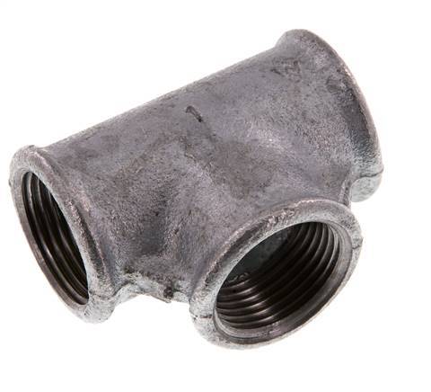 Rp 1'' Zinc plated Cast iron Tee 25 Bar [2 Pieces]