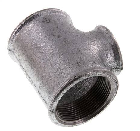 Rp 2'' x Rp 1 1/4'' Zinc plated Cast iron Tee 25 Bar