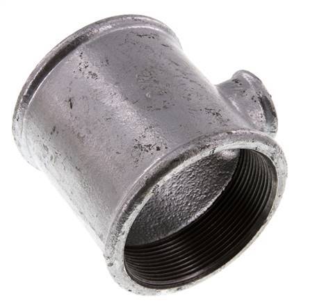 Rp 2 1/2'' x Rp 3/4'' T de hierro fundido galvanizado 25 Bar