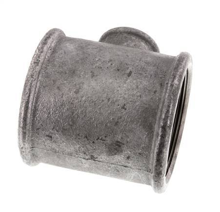 Rp 2 1/2'' x Rp 1'' T de hierro fundido galvanizado 25 Bar