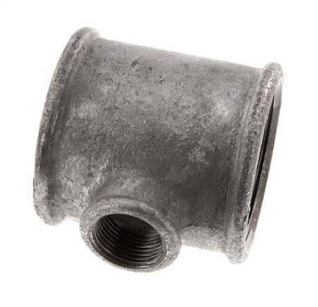 Rp 2 1/2'' x Rp 1'' T de hierro fundido galvanizado 25 Bar