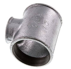 Rp 2 1/2'' x Rp 1 1/2'' T de hierro fundido galvanizado 25 Bar