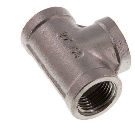 Rp 1/2'' Tee de acero inoxidable 16 Bar