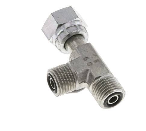 UNF 9/16''-18 F/M Zinc plated Steel Tee ORFS with union nut 630 Bar - Hydraulic
