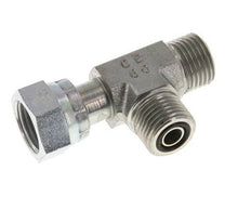 UN 11/16''-16 F/M T de acero galvanizado ORFS con tuerca de unión 630 Barra - Hidráulica