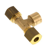 G 1/8'' x 6mm Accesorio de compresión en T de latón 150 Bar DIN EN 1254-2