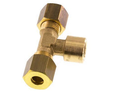 G 1/8'' x 6mm Accesorio de compresión en T de latón 150 Bar DIN EN 1254-2