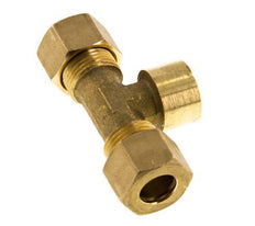 G 3/8'' x 12mm Brass Tee Compression Fitting 75 Bar DIN EN 1254-2