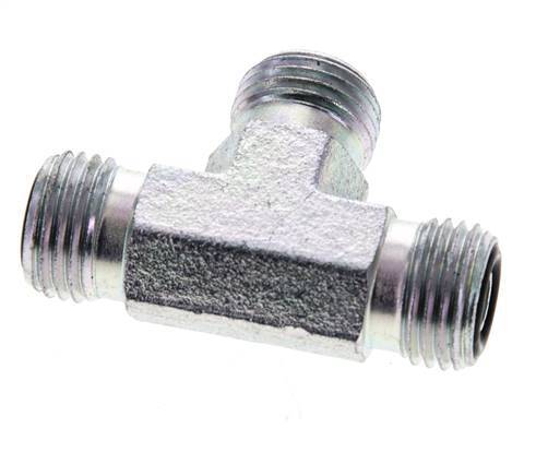 UNF 9/16''-18 Macho T de acero galvanizado ORFS 630 Barra - Hidráulica