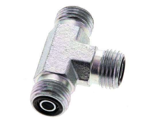 UNF 9/16''-18 Macho T de acero galvanizado ORFS 630 Barra - Hidráulica