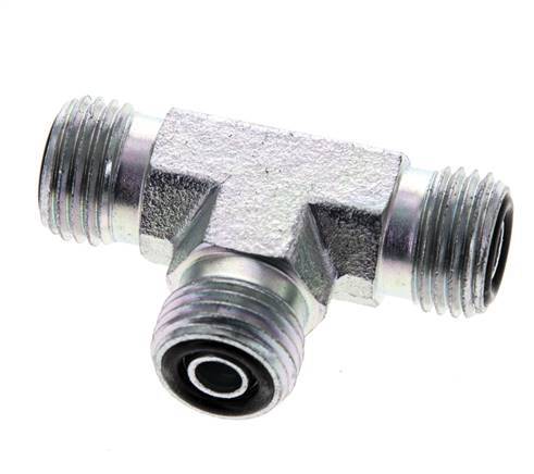 UNF 9/16''-18 Macho T de acero galvanizado ORFS 630 Barra - Hidráulica