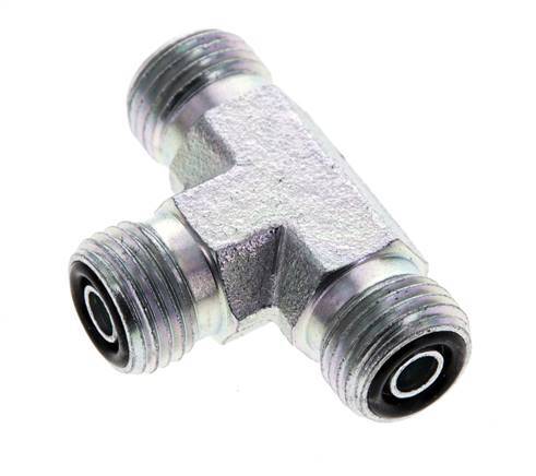 UNF 9/16''-18 Macho T de acero galvanizado ORFS 630 Barra - Hidráulica