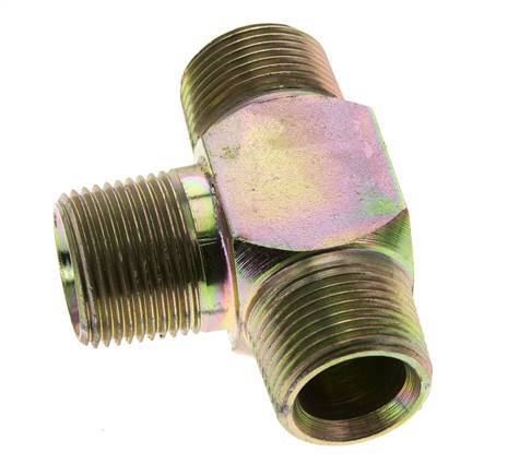 3/4'' NPT Male Zinc plated Steel Tee 170 Bar - Hydraulic