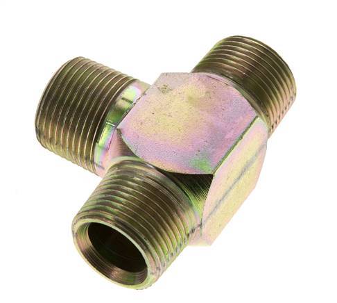 3/4'' NPT Male Zinc plated Steel Tee 170 Bar - Hydraulic