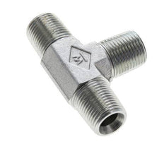 3/8'' NPT Macho Acero Cincado Tee 210 Bar - Hidráulico