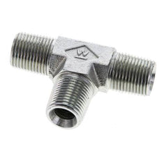 3/8'' NPT Macho Acero Cincado Tee 210 Bar - Hidráulico