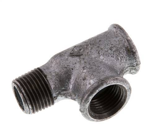 R 1/2'' x Rp 1/2'' M/F Zinc plated Cast iron Tee 25 Bar [2 Pieces]