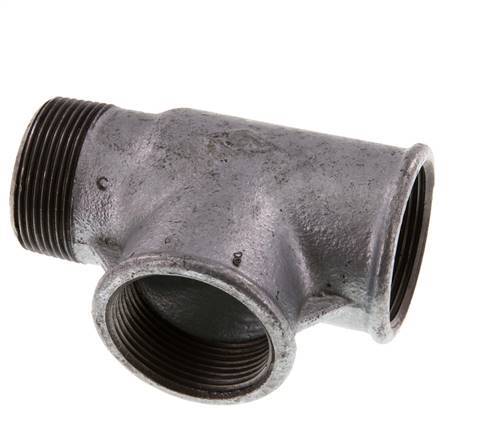 R 1 1/2'' x Rp 1 1/2'' M/F Fundición zincada Tee 25 Bar