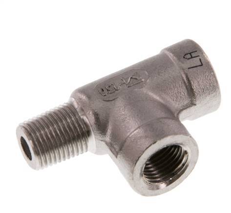 R 1/8'' x Rp 1/8'' M/F Stainless steel Tee 16 Bar [2 Pieces]