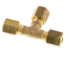 racor de compresión en T de latón de 4mm 150 Bar DIN EN 1254-2
