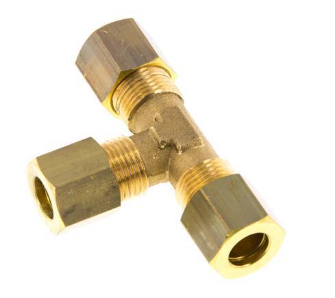 racor de compresión en T de latón de 8mm 135 Bar DIN EN 1254-2