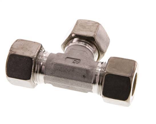 20S Stainless steel Tee Compression Fitting 400 Bar DIN 2353