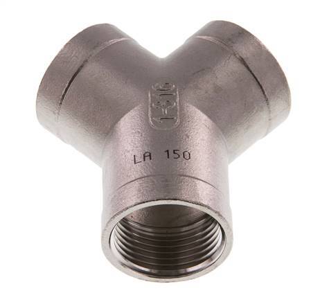 Rp 1'' Pieza en Y de acero inoxidable 16 Bar