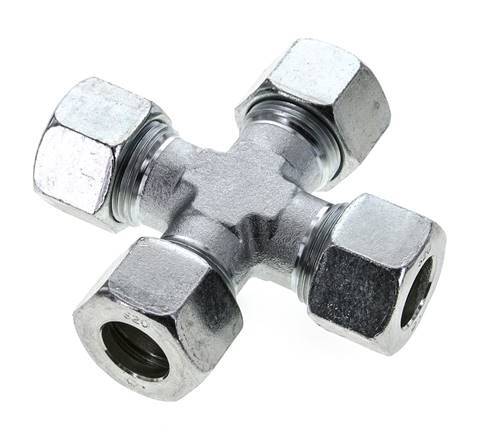 20S Zinc plated Steel Cross Cutting Ring 400 Bar DIN 2353