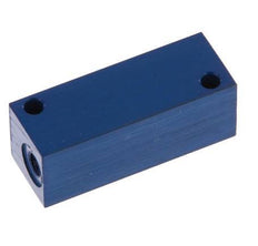 4xM5 Aluminium Distributor Block One-sided 16 Bar