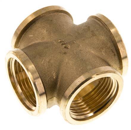 G 1'' Female Brass Cross 16 Bar