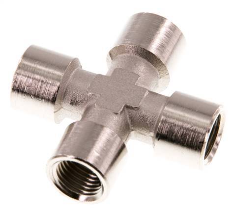 G 1/4'' FemaleNickel plated Brass Cross 16 Bar