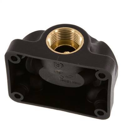 G 3/4'' x G 1/2'' Empalme de aire de plástico de 4 vías montado en la pared sin agujero pasante 15 Bar