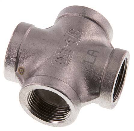 Rp 3/4'' Hembra Cruz de acero inoxidable 16 Bar
