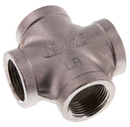 Rp 3/4'' Hembra Cruz de acero inoxidable 16 Bar