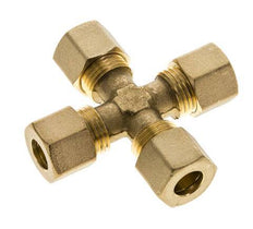 10mm Brass Cross Compression Fitting DIN EN 1254-2