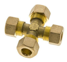 14mm Brass Cross Compression Fitting DIN EN 1254-2