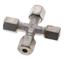 6S Stainless steel Cross Compression Fitting 630 Bar DIN 2353