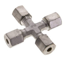 6S Stainless steel Cross Compression Fitting 630 Bar DIN 2353