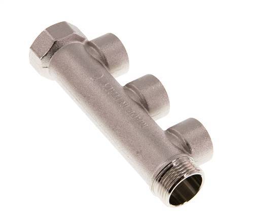 G 3/4'' x 3xG 1/2'' F/M/F Nickel plated Brass Distributor pipes 10 Bar