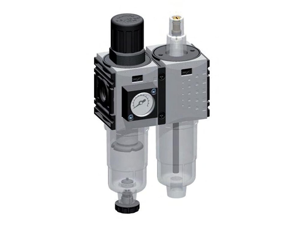 FRL 2-Part G1/4'' 800 l/min 0.5-10.0bar/7-145psi Auto Polycarbonate Futura 0