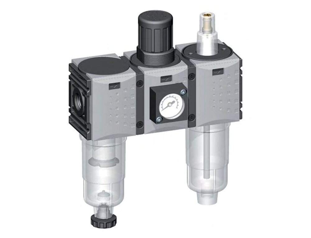 FRL 3-Part G1/4'' 800 l/min 0.5-10.0bar/7-145psi Auto (Closed Without Pressure) Polycarbonate Futura 0