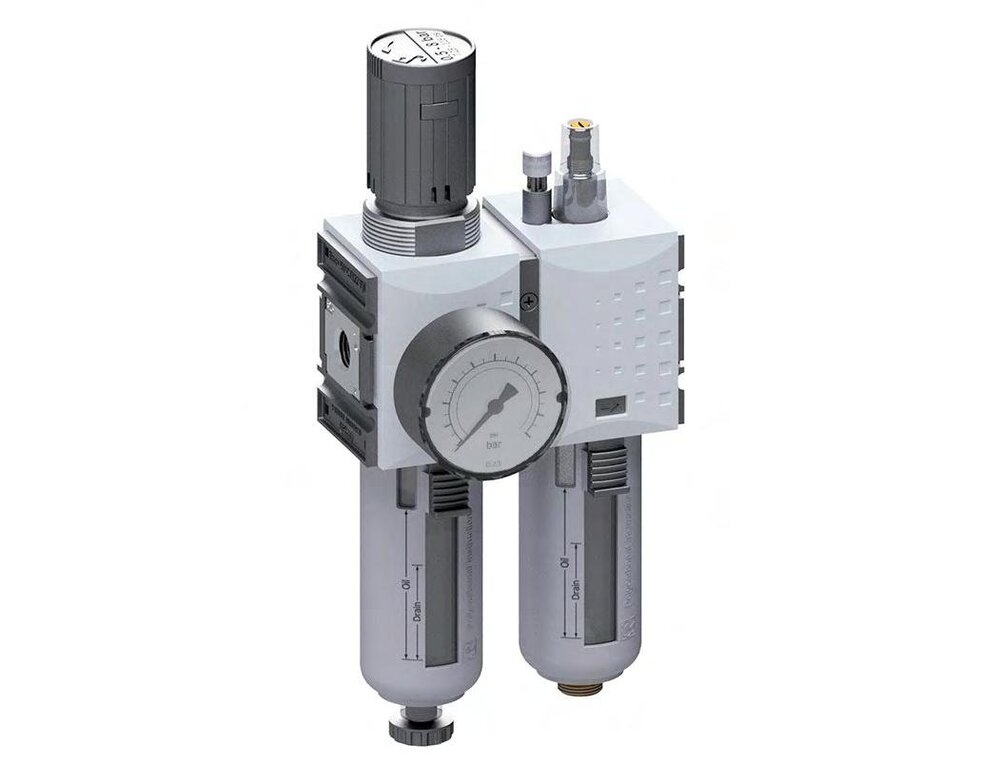 FRL 2-Part G3/8'' 1750 l/min 0.1-1.0bar/1-14psi Semi-Auto Polycarbonate Futura 1
