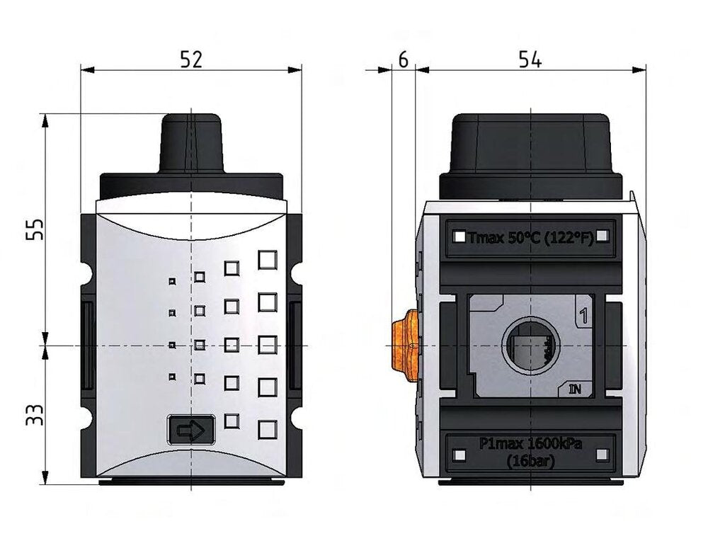 Válvula de bola 3/2 G3/8 1900 l/min Futura 1