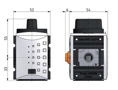 Válvula de bola 3/2 G3/8 1900 l/min Futura 1