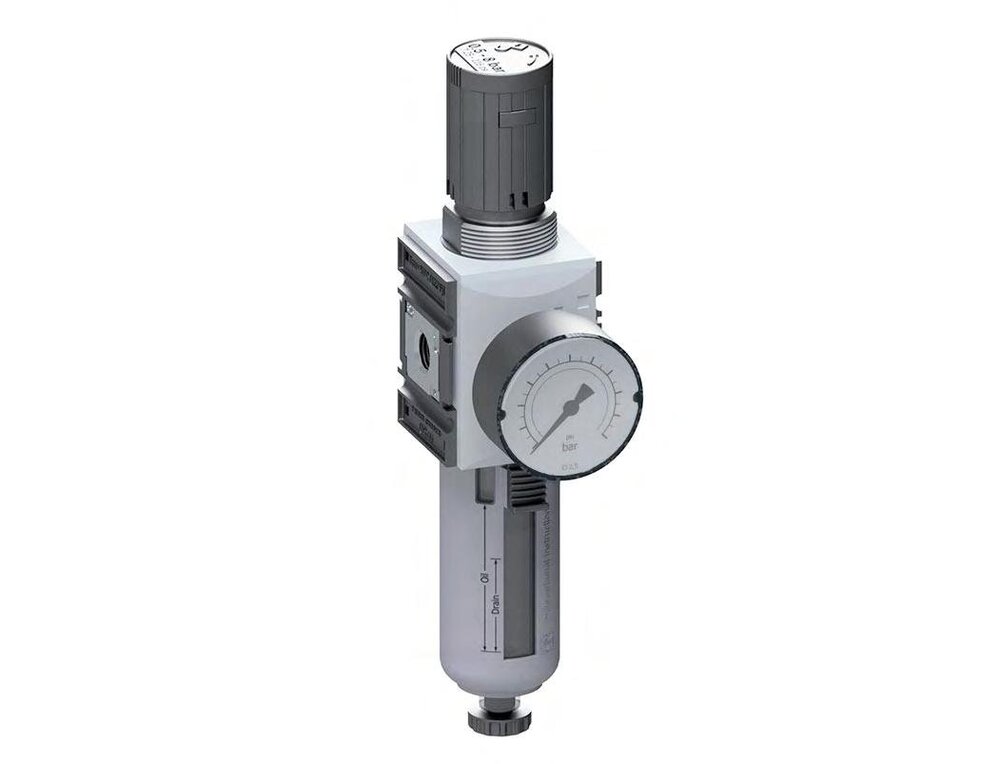 Filter-Regulator G1/4'' 2000 l/min 0.2-4.0bar/3-58psi Auto Polycarbonate Futura 1