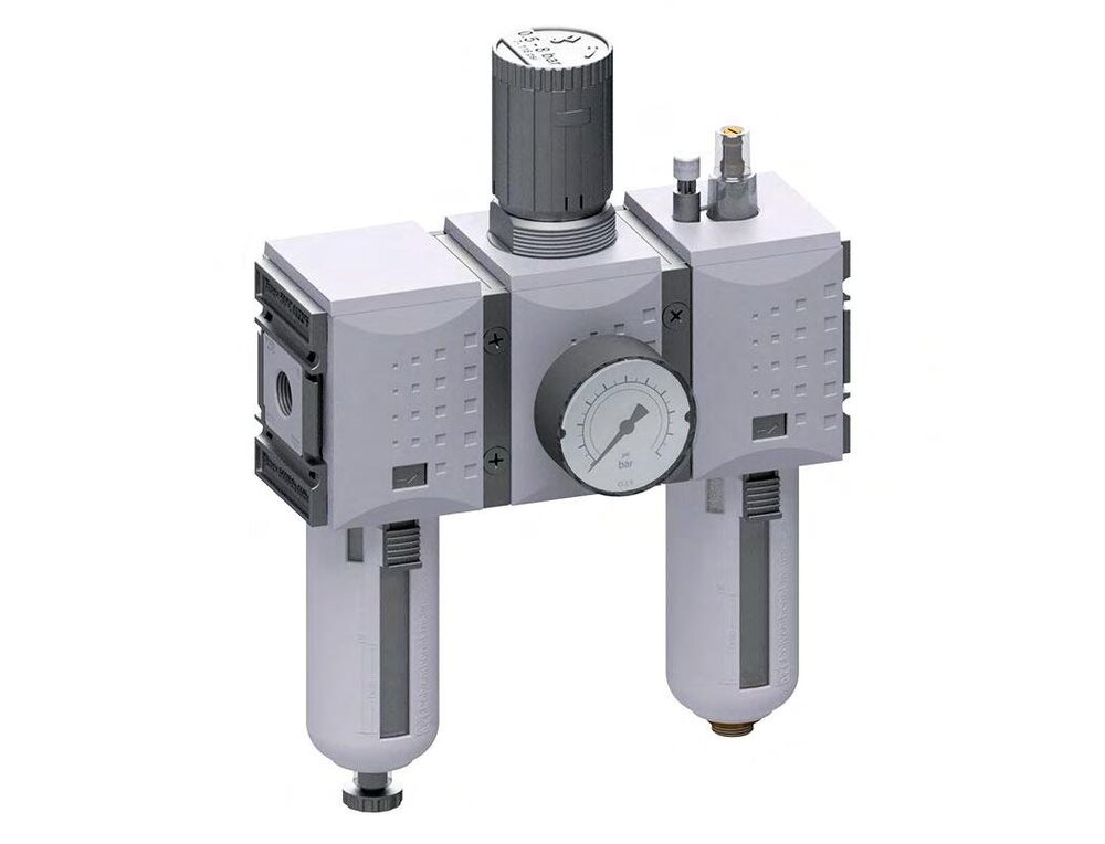 FRL 3-Part G1/2'' 3500 l/min 0.1-2.0bar/1-29psi Semi-Auto Metal Futura 2